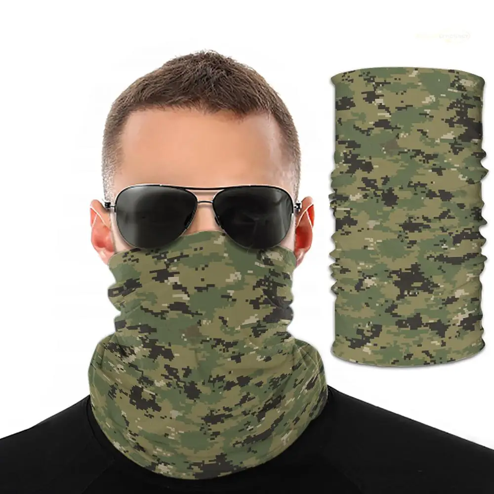 

Camouflage Sports Hiking Cycling Fishing Neck Cover Men's Seamless Bandana Women's Headband Balaclava Tube Face Mask Scarf