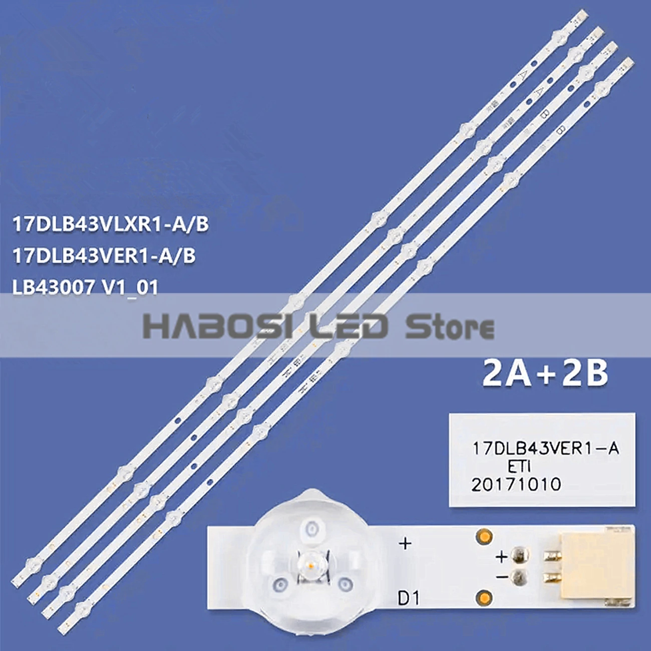 4pcs LED 43HL733F 43UA8900 43FB5000 43FA7300 43R5900FM 43R6010F 43287FHDDLED 43HL500 43SC7600 43FX610F FF4300 43100 DOMUS43DVI15