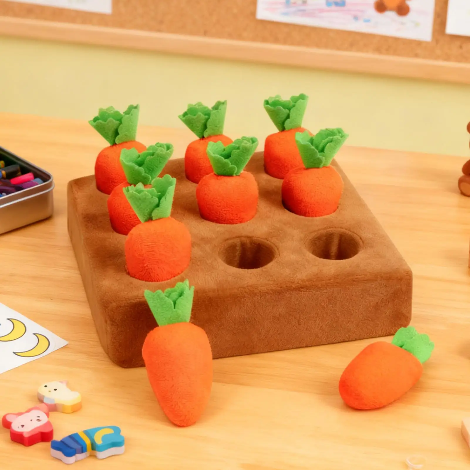 Funny Puppy Snuffle Mat Interactive Dog Slow Feeder Mat Soft Plush Carrot Foraging Game Relieves Boredom For Kitten Enrichment