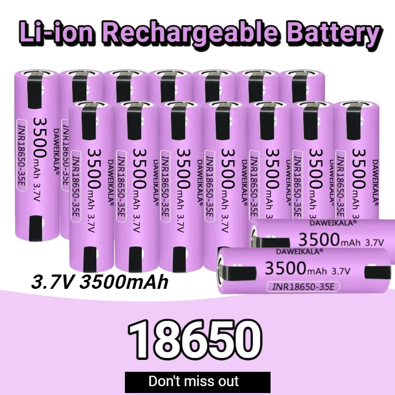 

35E18650 3500mAh 20A High Power Discharge Rechargeable Battery High Current 20A 3.7V Lithium-ion Battery + DIY Nickel