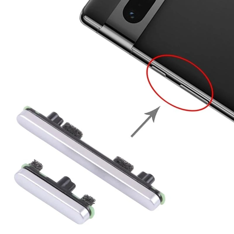 Phone Side Control Button Replacement Set with Easy Installation Guide for Pixel Series Volumes and Power Functions