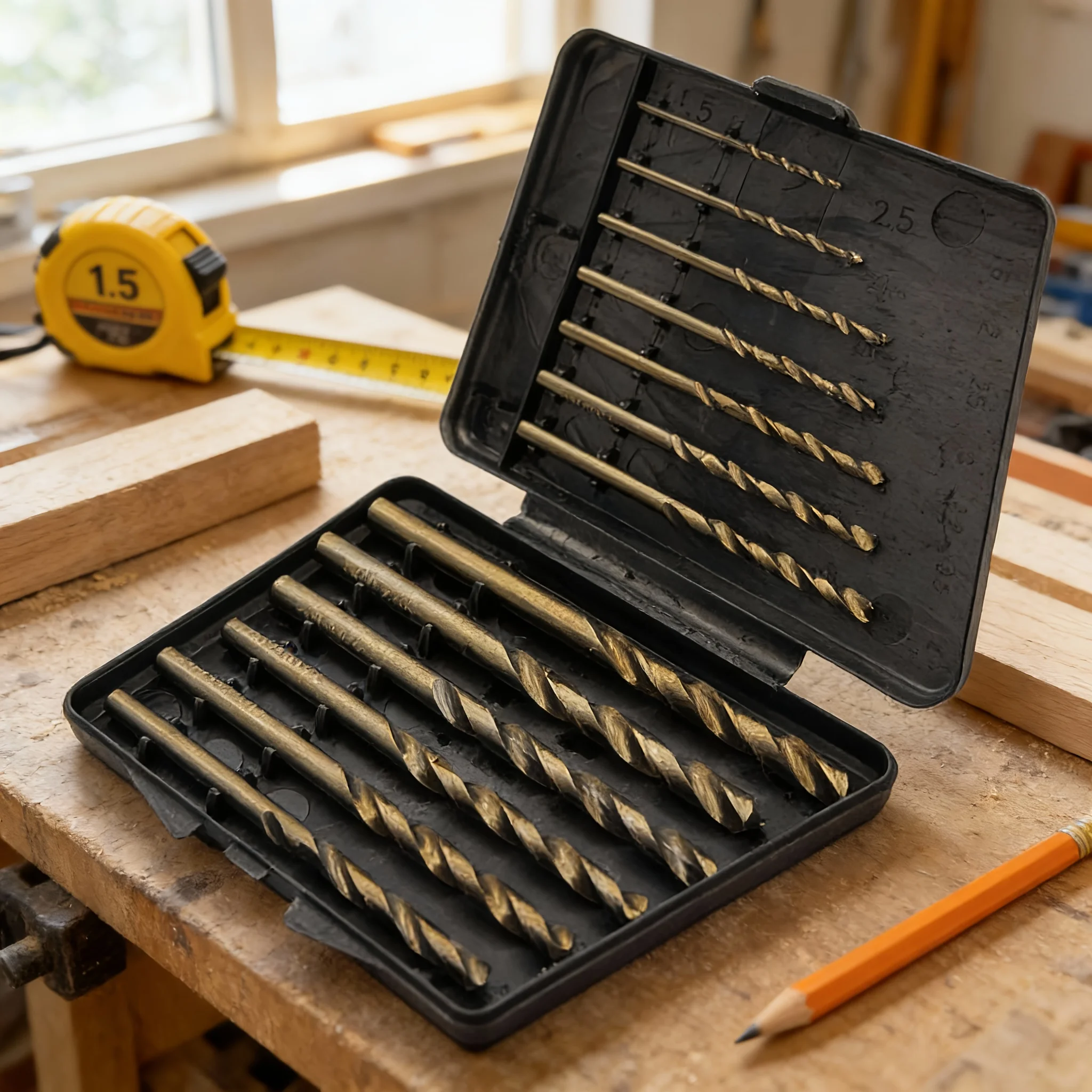 13pcs Spiral Drill Bits| Precision Cutting and Polishing for Metal, Wood, and Plastic- Ideal for Projects and Professional Use