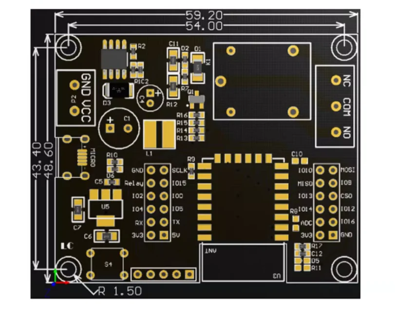 DC 5V-80V ESP8266 WiFi Einzelrelais-Modul ESP-12F Entwicklungsboard IOT Smart Home Fernbedienungsschalter – Detail 2
