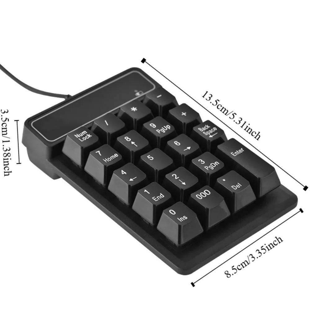 1.5M / 4.9FT USB Numeric Keypad Mechanical Keys Waterproof Number Pad Plug and play Wired Keypad Financial Accounting