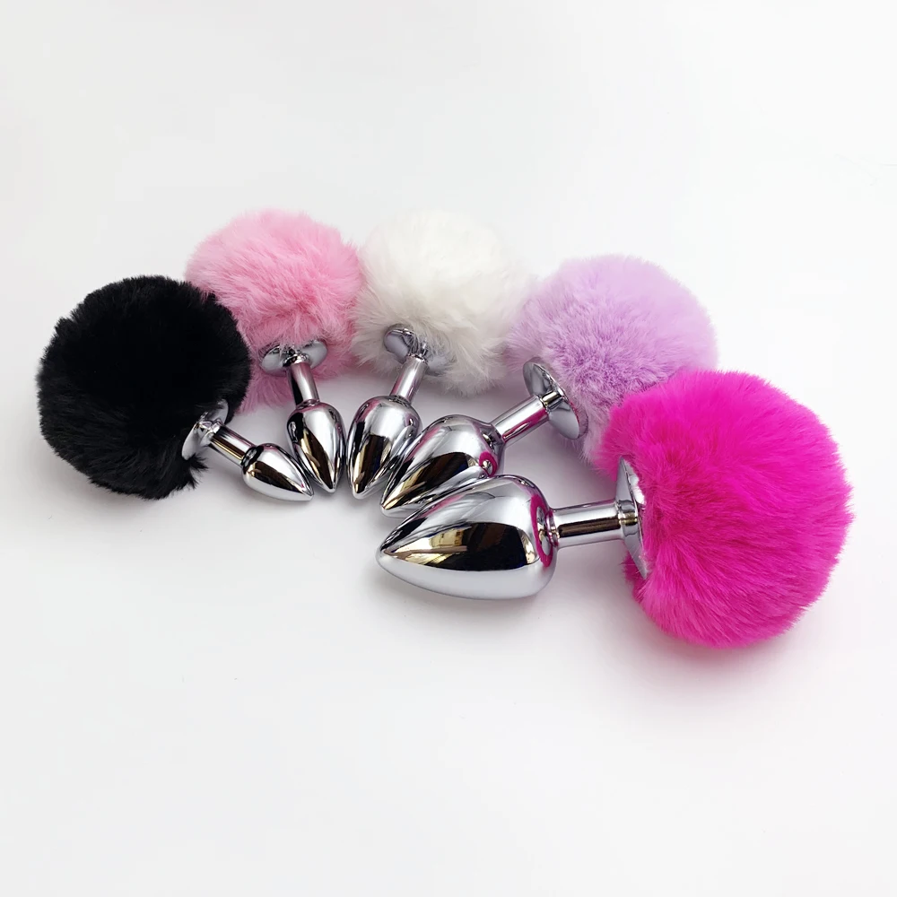 الفولاذ المقاوم للصدأ ذيل أرنب المعادن المكونات بعقب ، لعبة الجنس الشرجي ، النساء البالغات ، الذكور مثير زوجين اللعب ، متعة مثلي الجنس دسار ، 5 أحجام ، 5 ألوان