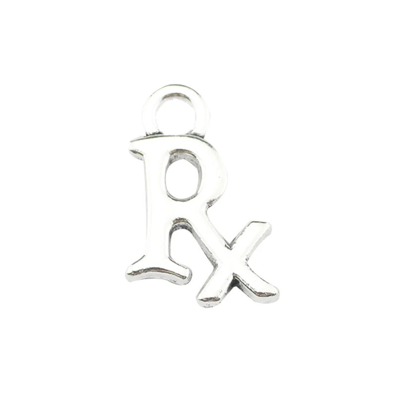 40pcs15*10mm Medical Charm  RX Medical or Pharmacist Charm Pendant DIY Necklace Bracelet Bangle Findings image 3