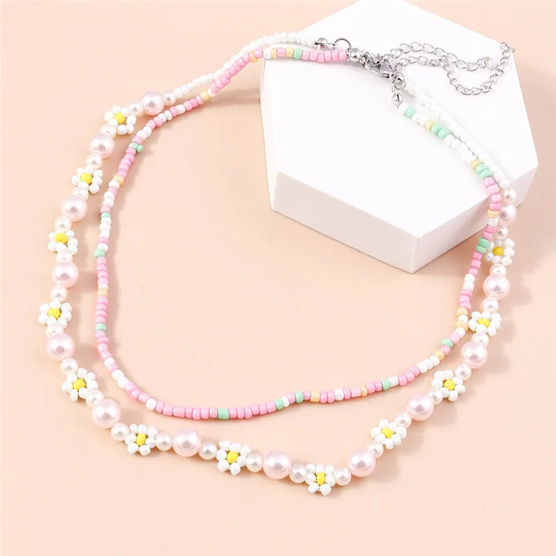 Böhmen Handgemachte Bunte Rocailles Halskette Halsband Einfache Frauen Mode Perle Blume Halsketten Kragen Süße Schmuck Geschenke – Detail 6