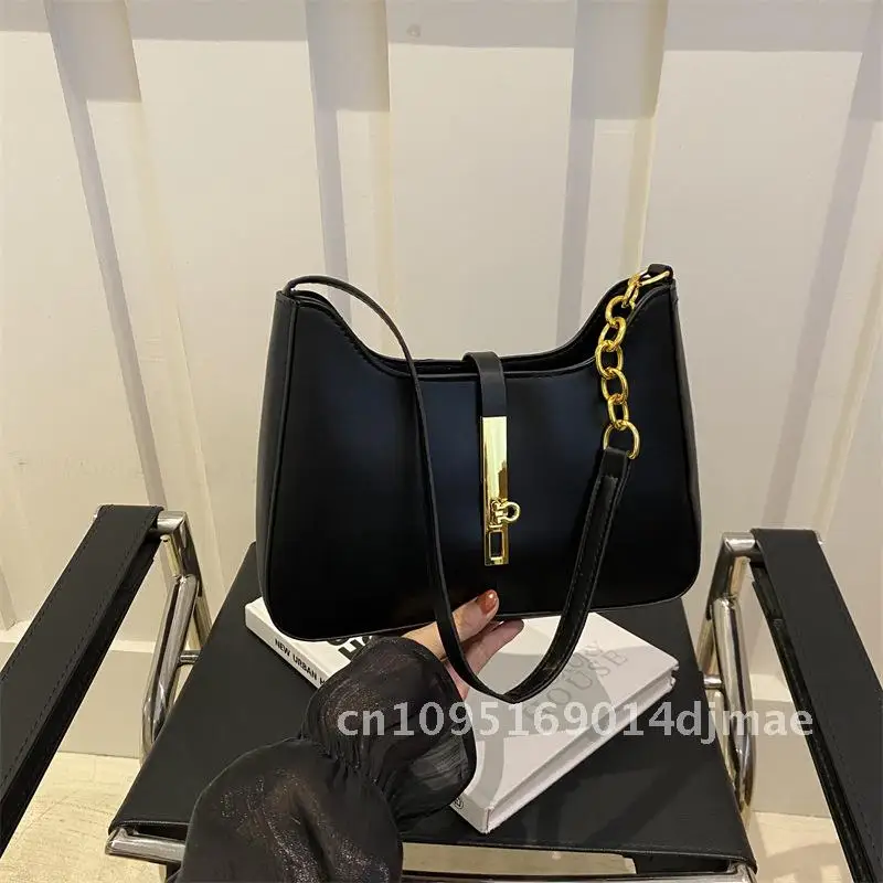 

Women's Shoulder Bag Autumn Winter Textured PU Underarm Bag Fashionable All-match Streetwear Accessory