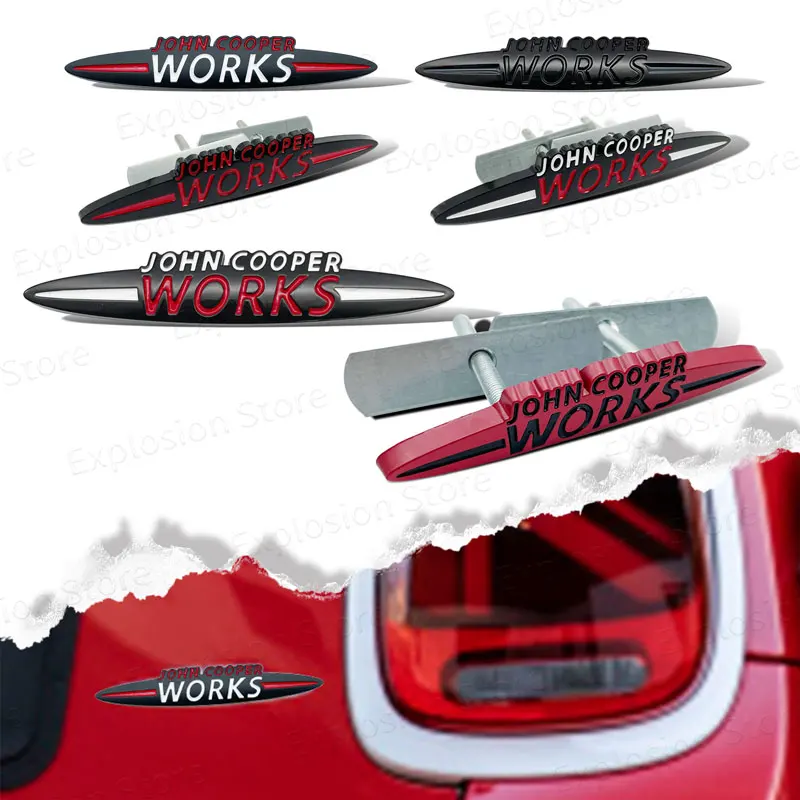 3D Car Styling Sticker Front Grille Badge Emblem For Mini Cooper S John Cooper Works Logo R50 R52 R53 R55 R56 F54 F55 F56 F60