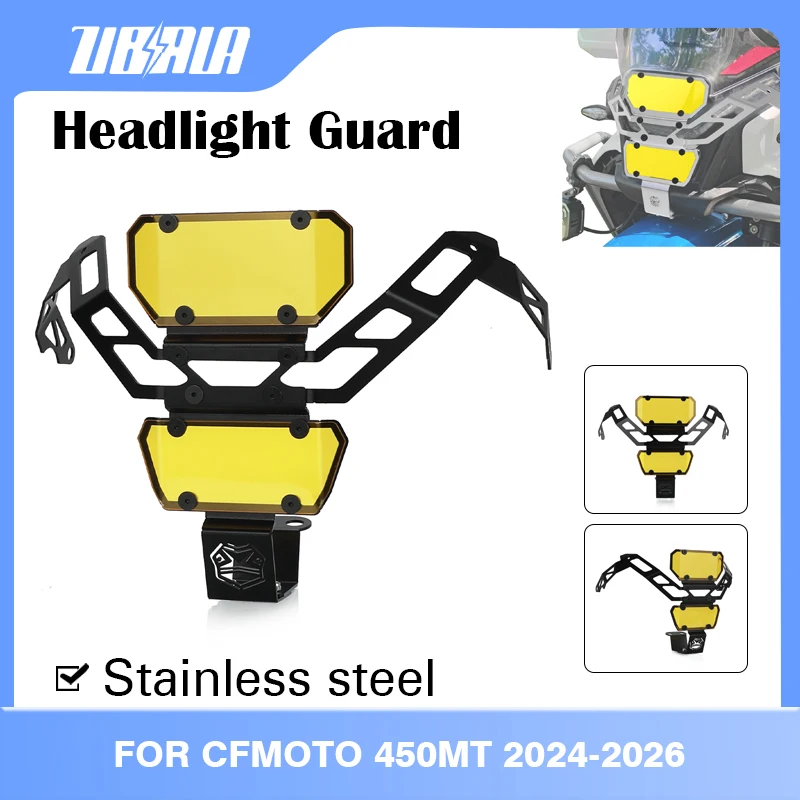 FOR CFMOTO 450MT/450 MT/450-MT 2024-2025-2026 Motorcycle Headlight Grille Guard Cover Protection Lamp Protector Grill Cover Set