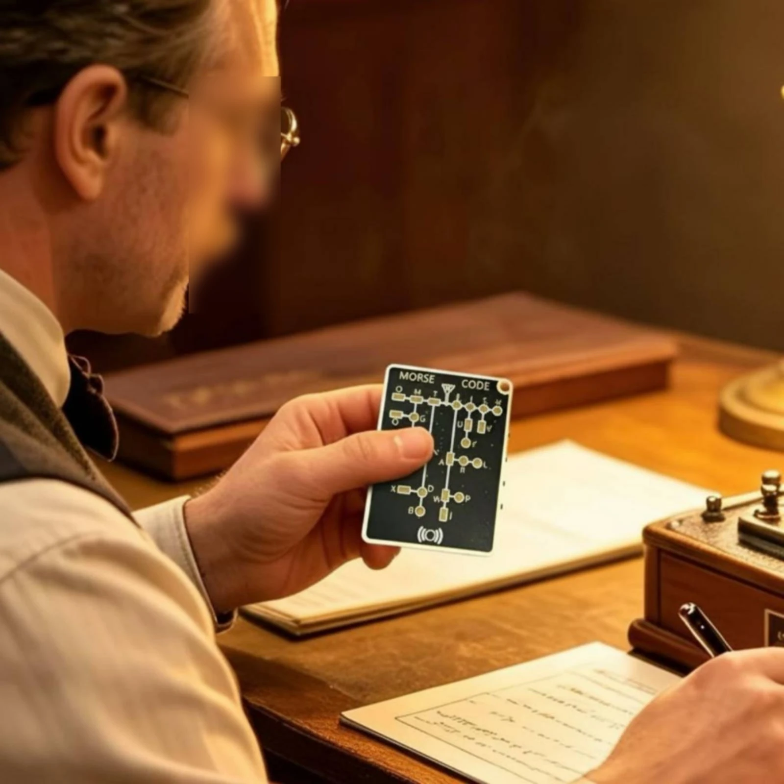 Morse Code Decoder Card Portable Morse Code Card Learning Tool Easy to Read Pocket-Sized for Beginners, Study, Travel