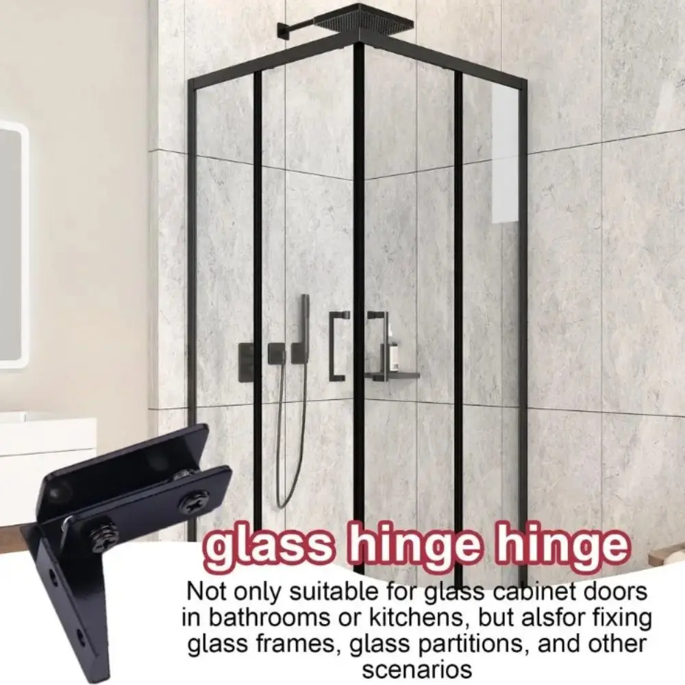 Non-perforated Glass Door Hinge Stainless Steel Without Drilling Cabinet Glass Hinge High Quality Magnetic Display Cabinet Hinge