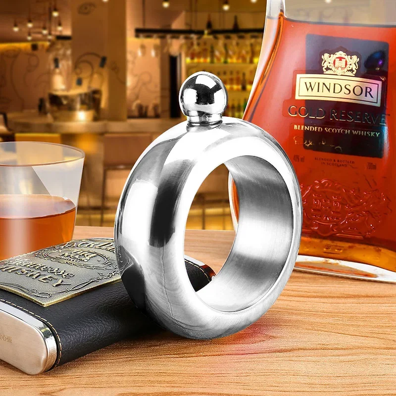 

304 stainless steel bracelet hip flask portable portable pot creative small hip flask 100ml outdoor kettle metal wine bottle