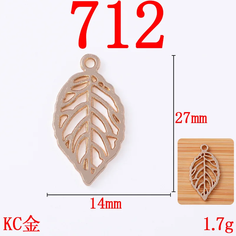 100pcs/lot  KC Gold color Alloy Leaf/Branch Charms for Wedding DIY Necklace/Bracelet Handmade wholesale