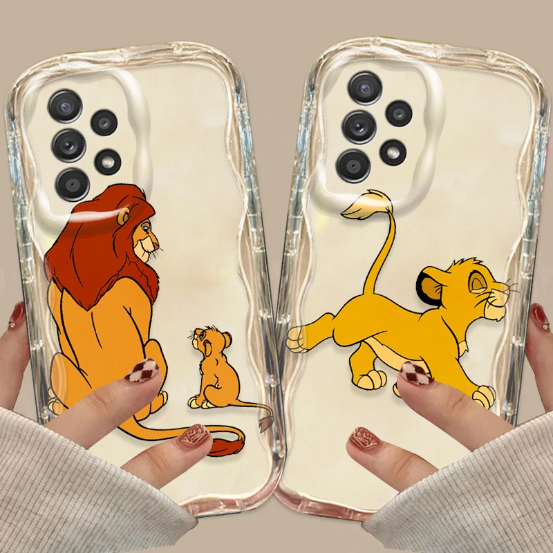 

Disney The Lion King Cute For Samsung A55 A54 A53 A52 A35 A34 A33 A32 A25 A24 A23 5G Wave Oil Cover Phone Case