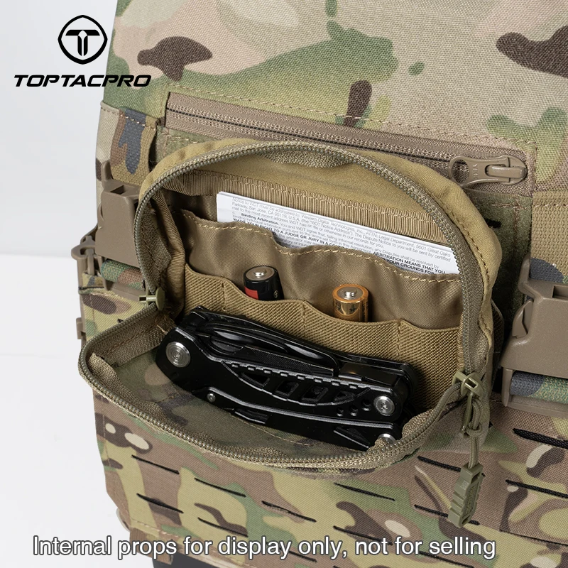 TOPTACPRO Tactical Admin Pouch MOLLE EDC Utility Pouch Multi-Function Waist Bag Camouflage Belt-Pouch 8510