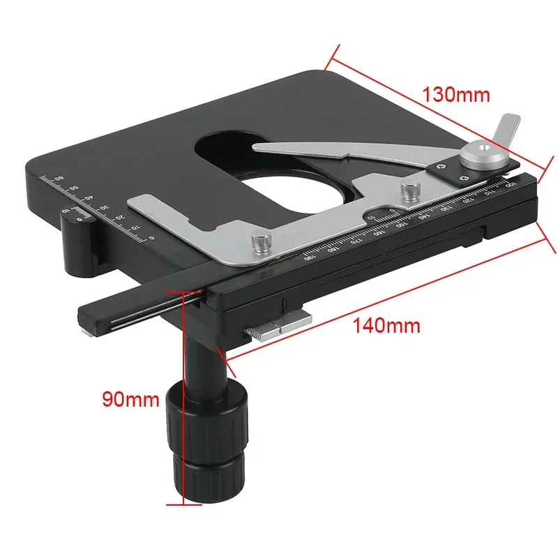 Microscope Attachable Mechanical Stage X-Y Moveable Caliper Vernier with Scale For Biological Microscopio