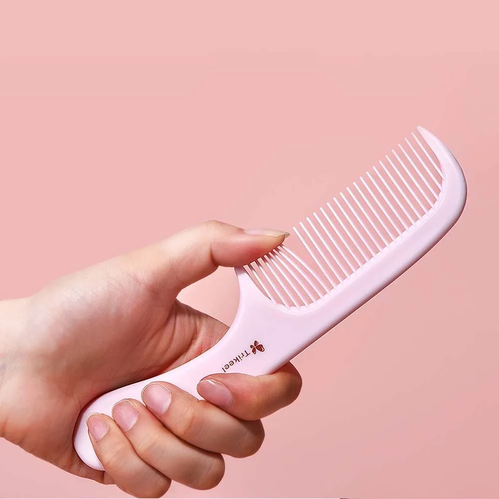 Scalp Massage Wide Tooth Comb Anti-static Wet Dry Use Pink Hair Brush Hair Styling Tool ABS Fine Tooth Hair Combs Hair Salon