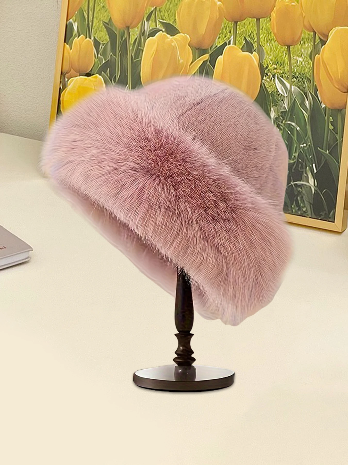 1pc Dames Winter Warm Dames Winterhoed Pluizig Dames Emmerhoed Pluche Vissershoed Verdikte Koude Sneeuw Panamahoed