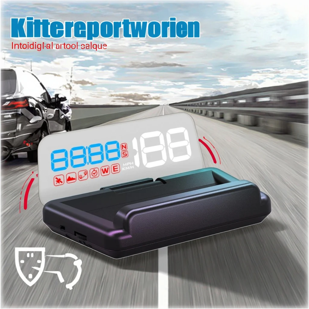 Auto Meter T900 Car Head-Up Display Speedometer Showing Driving Speed and Battery Voltage Auto Electronics Product