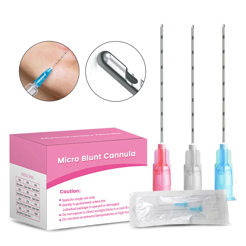 Blunt Tip Cannula 18G 25g 27g 25mm 38mm 50mm 70mm Sterile Microcannula Nose Care Tool  With Scale Blunt Cannula Needle