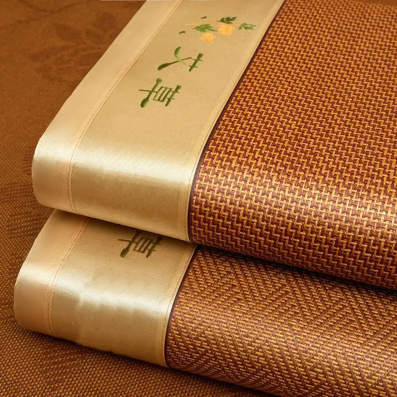 

Thickened Willow Rattan Mat Ice Silk Foldable Moxa Summer Double Size Student Dormitory Bedding Natural Material Handmade Woven