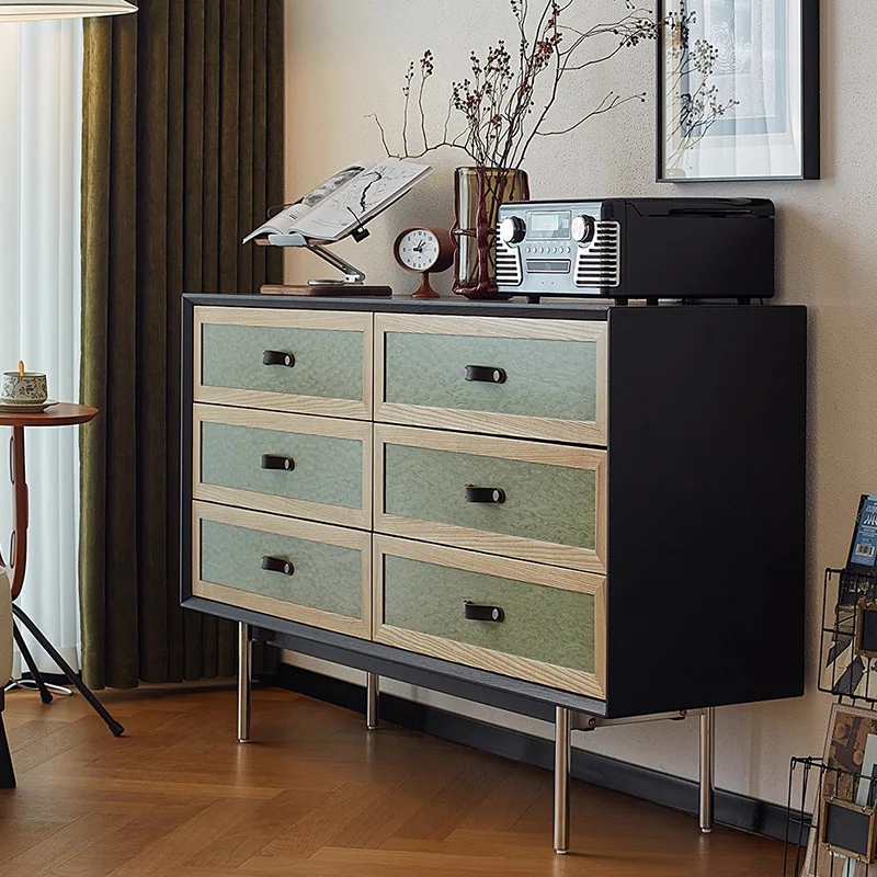 Medieval style chest of drawers, bedroom bed side storage cabinet, small apartment, French vintage living room, sofa, sideboard,