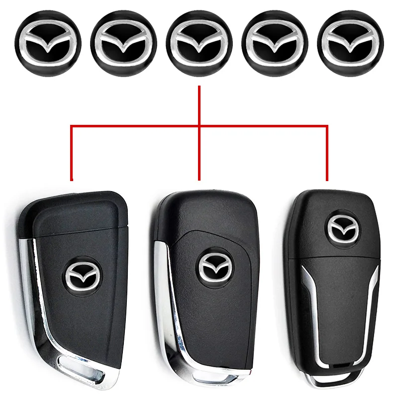 

Car Badge Key Auto Control Stickers Keychain Emblem Decal Accessories For Mazda MS MPS 6 CX-3 CX-5 CX-8 Axela Atenza 2 3 5 Demio