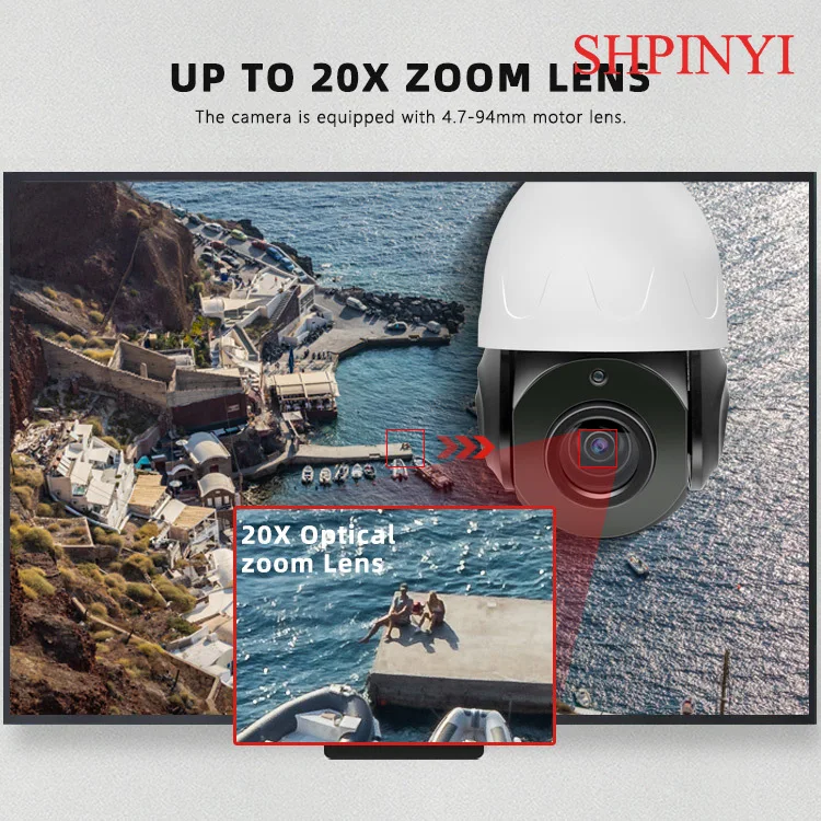 Promotion Limited 500pcs 5MP 20X PoE PTZ Surveillance Camera 100m IR Outdoor Auto Tracking High Speed Dome IP Network Camera