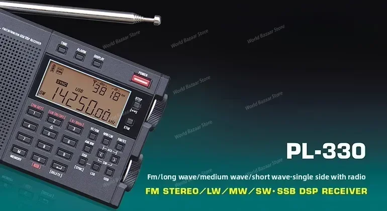 

PL-330 radio, a new portable fm long, medium and short wave single band for the elderly