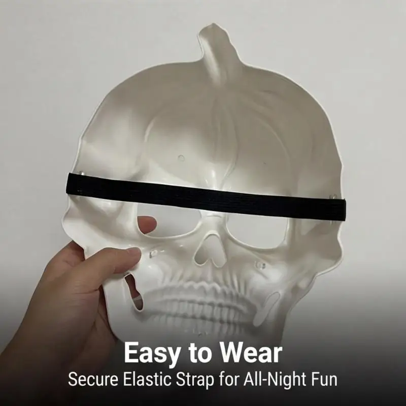 A52E Skull Face Halloween Costume Mask for Spooky Parties and Performances