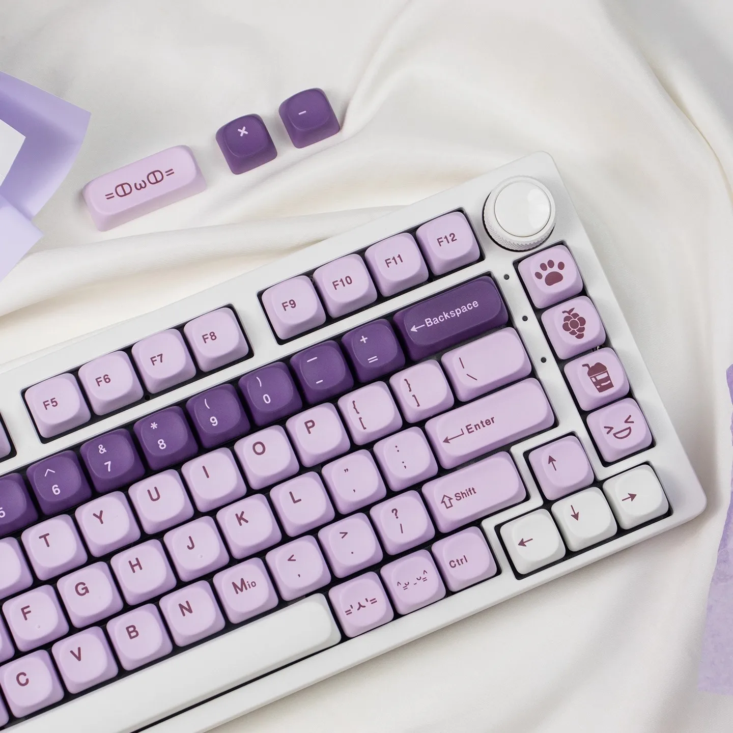135 Keys Purple Keycaps MOA Height PBT Dye Sublimation for Mechanical Keyboard AULA F75 Ajazz Ak820Pro Wooting Mad60he Game PC
