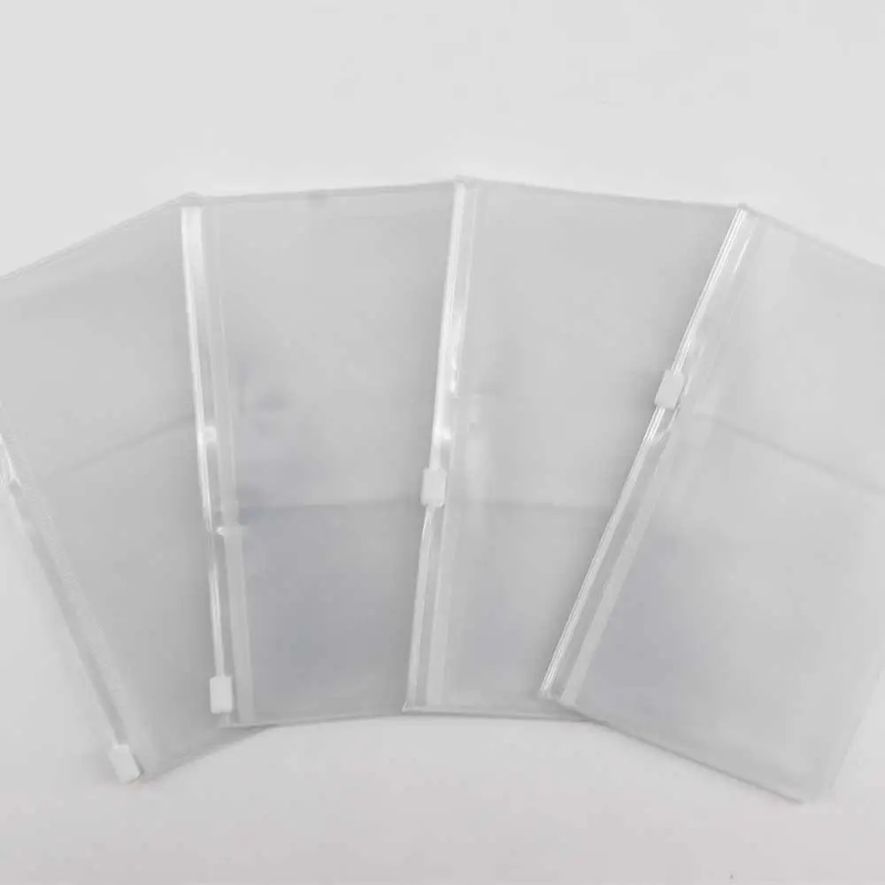 

Pocket Standard Passport Notebook Zipper Bag Journal Planner Card Holder Notebook Storage Bag PVC Zipper Bag