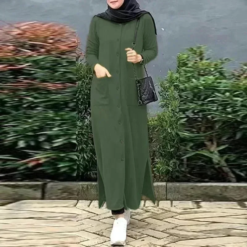 Autunno musulmano Set turchia Dubai Abaya donna camicia a maniche lunghe Set pantaloni causali abiti Abaya per le donne IsIamic Outifits