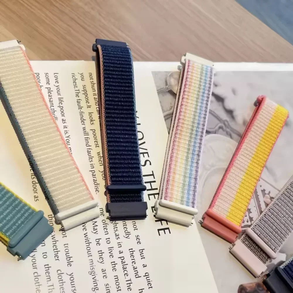 Garmin Forerunner 265 55 165 965 용 22mm 20mm 나일론 루프 스트랩 Garmin Venu 3 2/Move Trend/Vivoactive5 용 편안한 손목 밴드