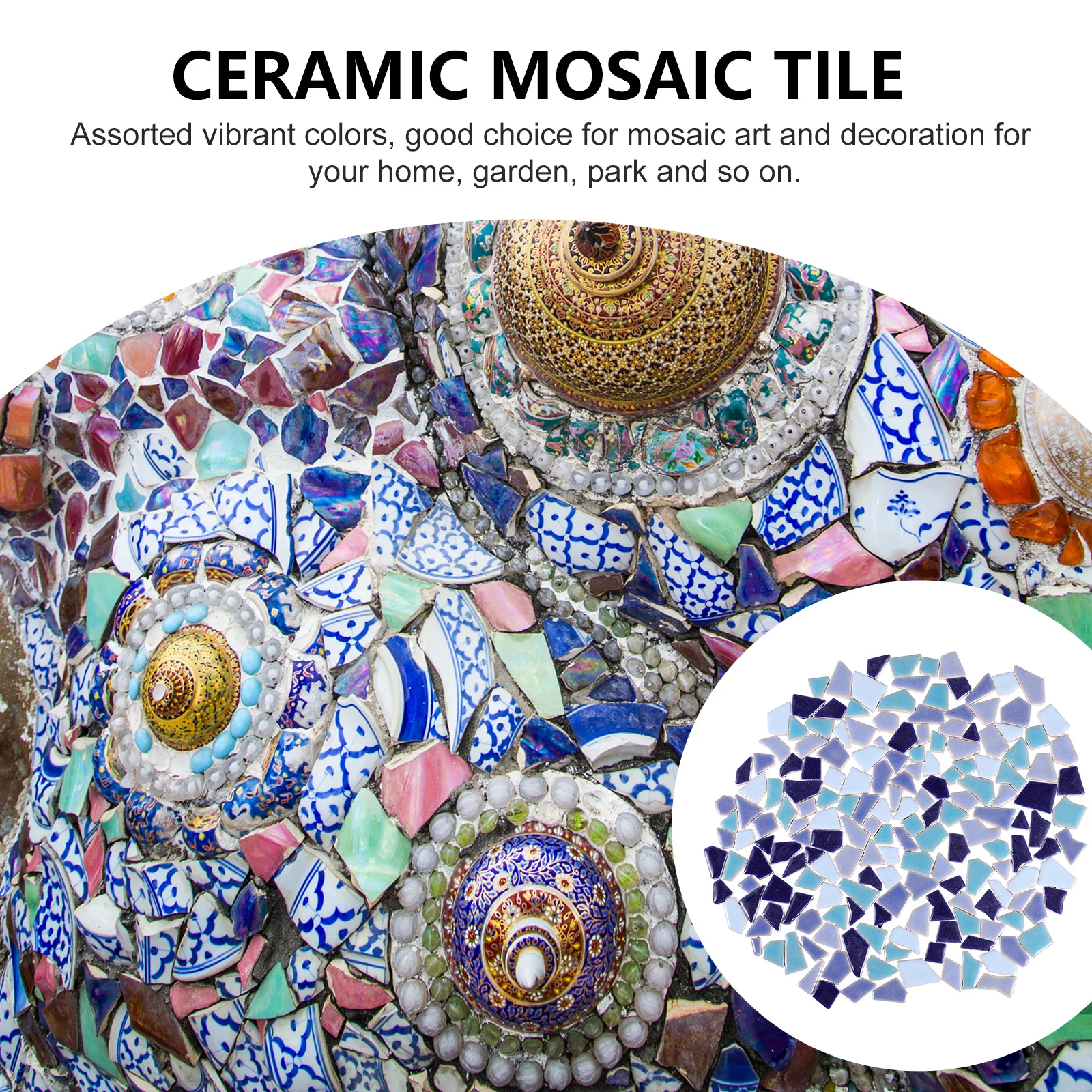 

Colorful DIY Tiles 200g Ceramic Tile Irregular Pieces Home Decoration Creative Crafting Assorted Vibrant Colors