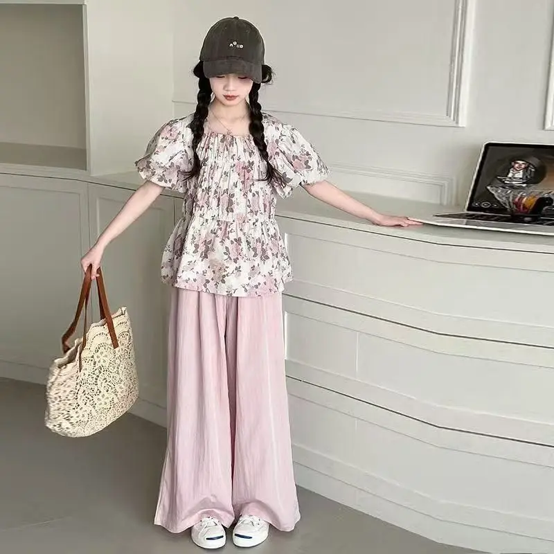 

Детская одежда для девочек 10-летняя летняя одежда для девочек-подростков, костюмы для детей 7, 12 лет, модный комплект, комплекты для подростков 11