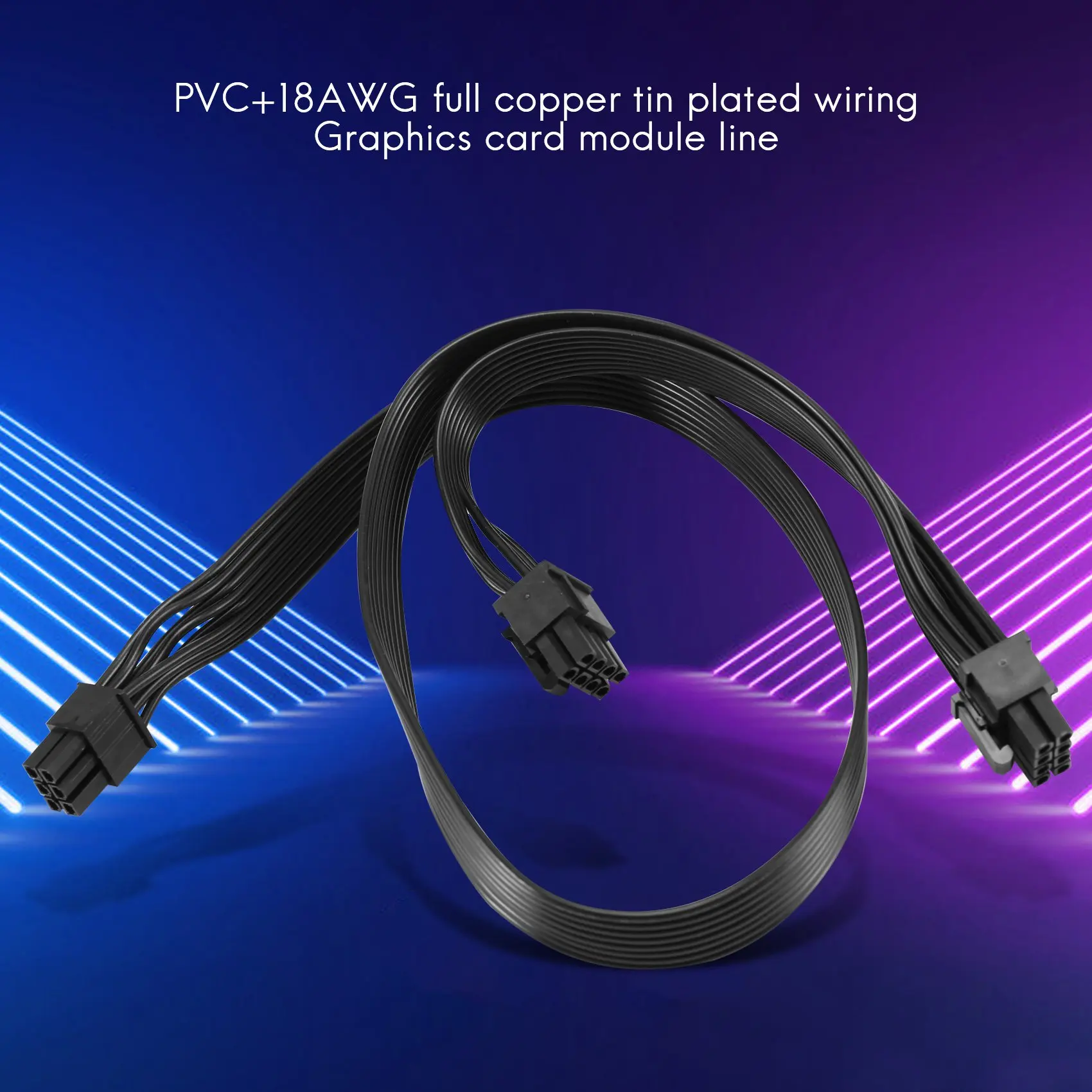 ABIU PCI-E 6 Pin to 2 Ports 6+2 Pin Power Supply Cable 6Pin to 8Pin for Cooler Master V Series V850 V700 V1000 Modular PSU