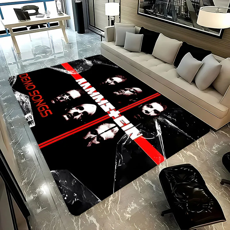 3D HD Printing Room Carpet T-Rammsteins Living Room Rugs Bedroom Sofa Doormat Kitchen Decor Mat Kid Game Non-slip Floor Alfombra