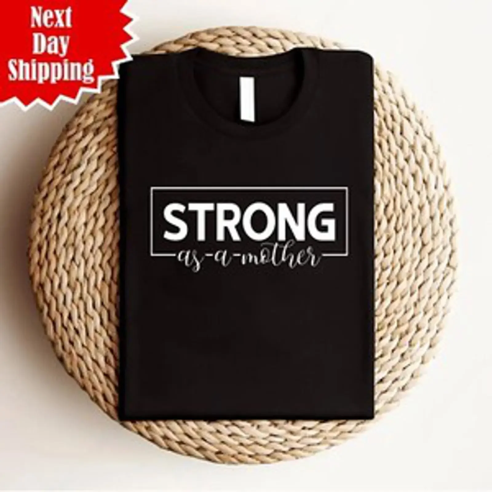 T Shirt Stark wie eine Mutter bedruckt lustig Muttertag Geschenk Erwachsene Top vintage Washed Stretched fashion Breathable
