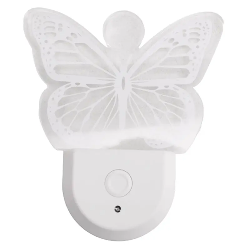 A25F-Butterfly Night Light Plug-In Wall Color Changing Nursery Night Lamp For Nursery Decor And Birthday Gifts UK Plug