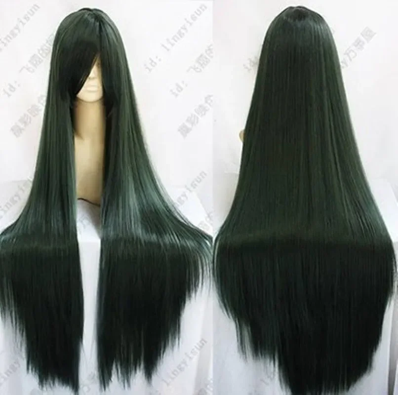 

Wholesale HOT~SAILOR MOON Pluto Meiou Setsuna LONG STRAIGHT DARK GREEN COSPLAY WIG 100CM