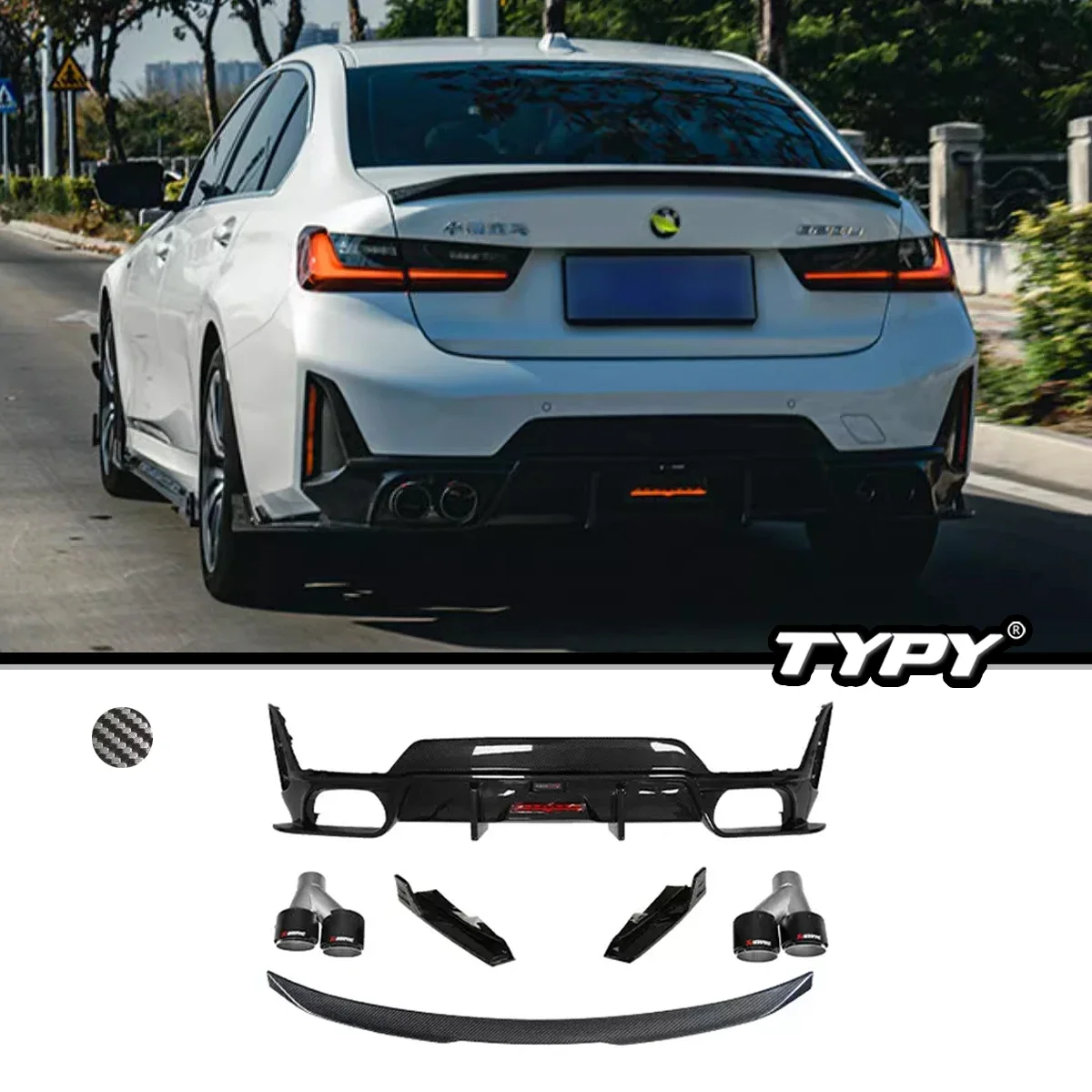 

Aerodynamic Assembly For BMW 3 Series G28 Carbon Fiber Body Kits Front Lip Mirror Covers Side Skirts Rear Spoiler
