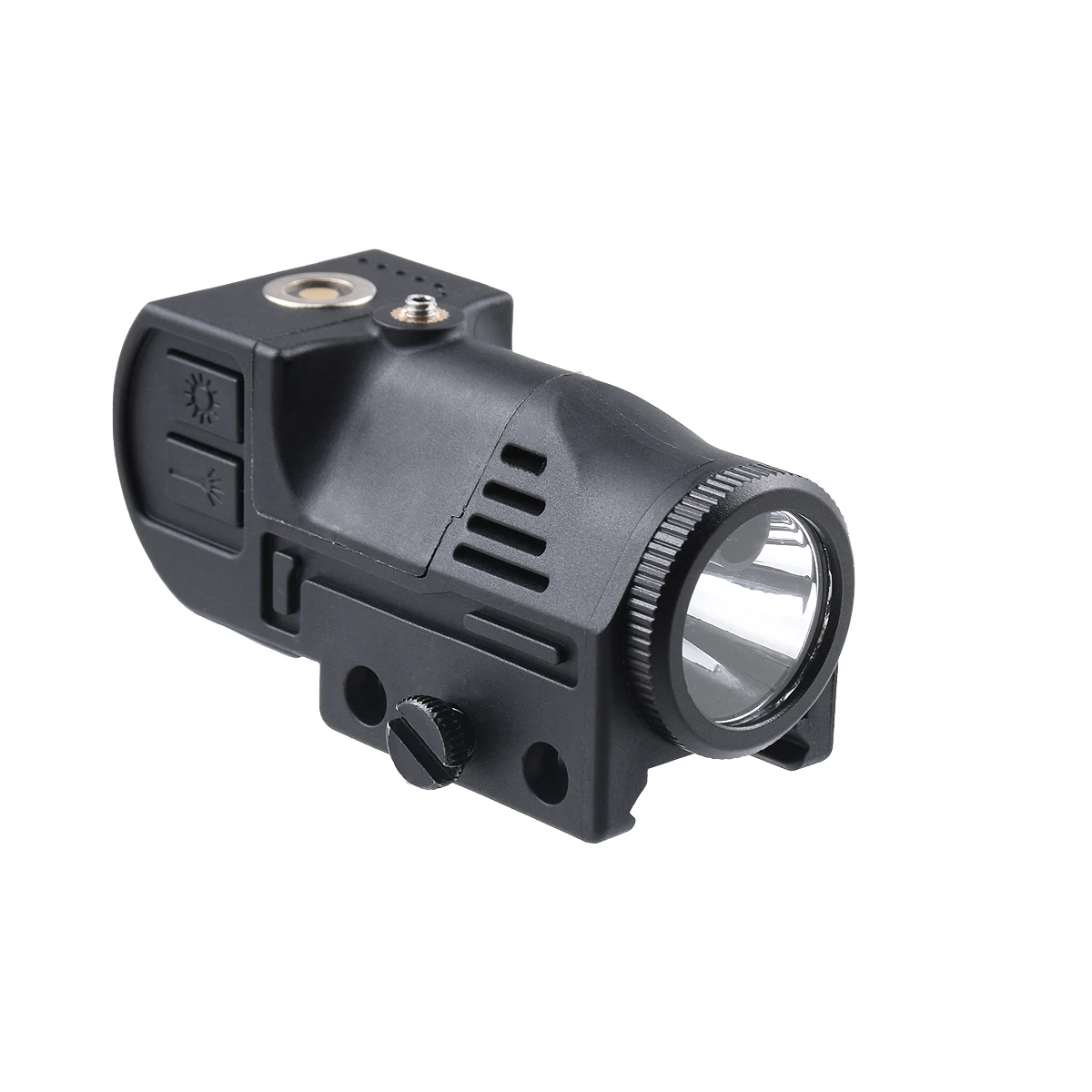 Taktische wiederaufladbare LED-Taschenlampe mit RGB-Laser-Kombination, magnetischer Aufladung, Stroboskoplicht, Zubehör für Airsoft, Jagd und Outdoor-Training. – Detail 7