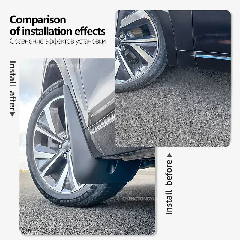 لشيري جيتور T2 2023 2024 اللوحات الطينية Mudflap الجبهة الخلفية درابزين مكافحة سبلاش واقيات الطين الحرس سبلاش اكسسوارات السيارات 4 قطعة