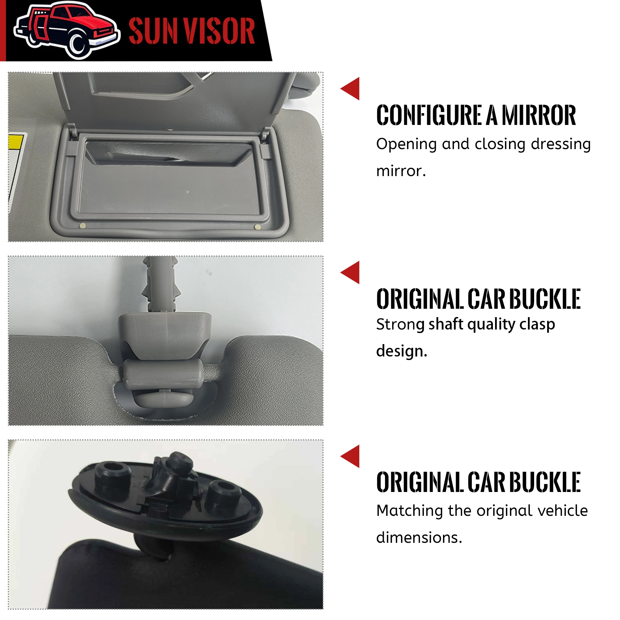 Sonnenblende für Toyota Hilux Revo Rocco 2WD 4WD 2015-2022 2GDFTV 1GDFTV Auto Frontsonnenblende Fahrer- und Beifahrerseite Ersatzpaar – Detail 6