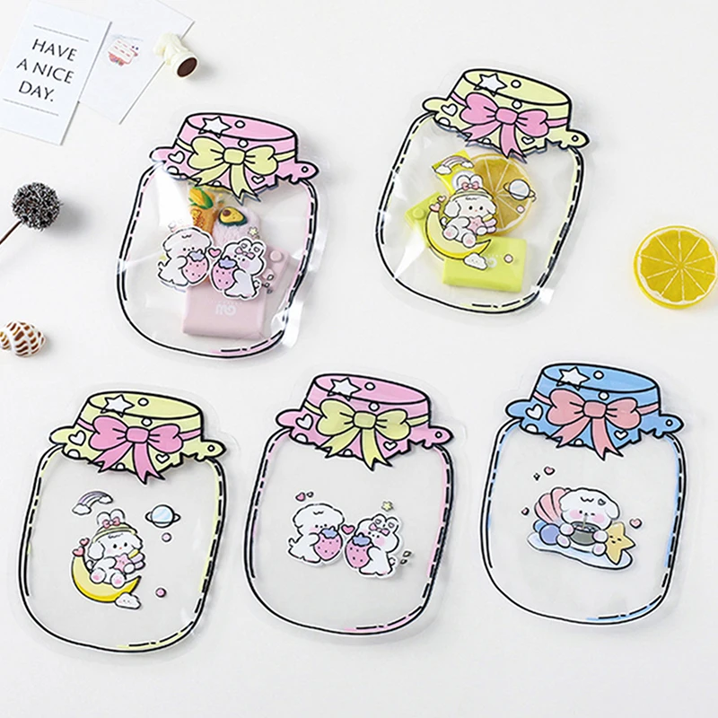 10Pcs Cute Bottles Shape Zipper Bags Candy Cookie Packaging Bags Food Gift Wrapping Supplies Birthday Party Decor