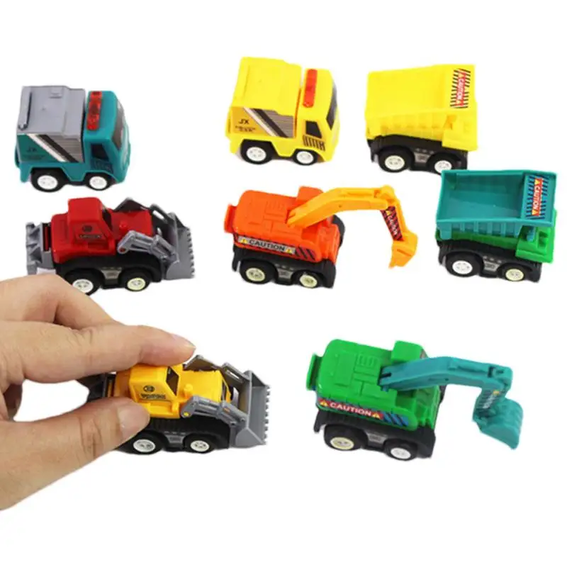 

8pcs Excavator Toy Set Educational Children Toy Engineering Vehicle Model Mini Cars Excavator Crane Dump Truck For Children