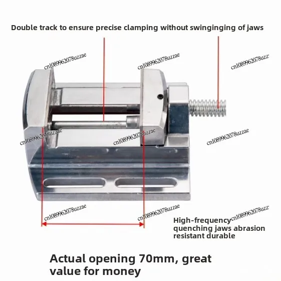 Aluminum Alloy Small Pliers 2.5-inch Flat-mouth Pliers, Thick Track, Precise Clamping, Matching Li Rongjie Small Bench Drill
