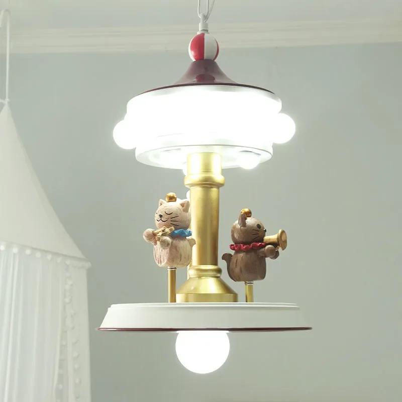 Carousel chandelier cartoon concert creative children's lamp  animal Girl Bedroom Chandelier